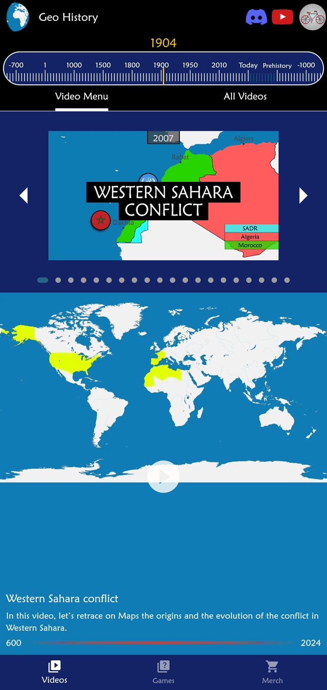 Geo History - timeline