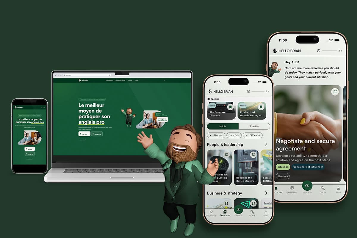 Hello Brian - Professional English coaching app