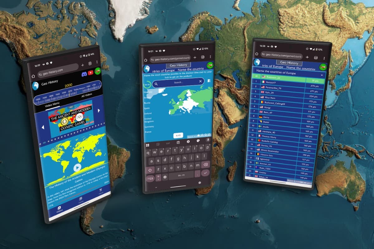 Geo History - Interactive history and geography web app