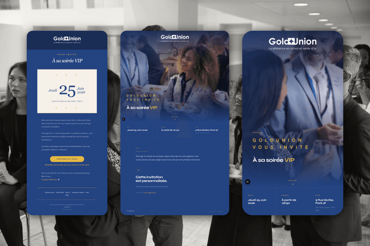 GoldUnion - Email campaign and VIP event management